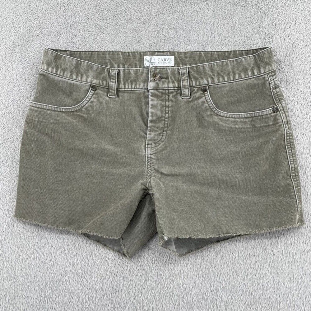 Carve Designs Olive Corduroy Shorts